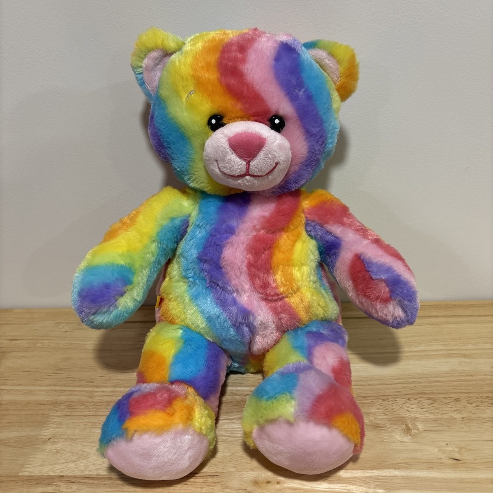 Build-A-Bear 2012 Enchanted Garden Rainbow Hugs Teddy Bear Pastel 16" Plush